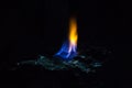 Coal fire flames Royalty Free Stock Photo