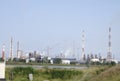 Coal fired power plant lots of towers.