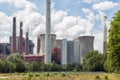 Coal-fired power plant near lignite mine Garzweiler in Germany Royalty Free Stock Photo