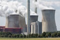 Coal-fired power plant near lignite mine Garzweiler in Germany Royalty Free Stock Photo