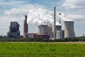 Coal-fired power plant near lignite mine Garzweiler in Germany Royalty Free Stock Photo