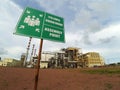 Coal Fired Power Plant Project. Assembly Point Sign.