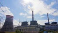 A thermal power station under the blue sky Royalty Free Stock Photo