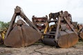 Coal handling crane buckets.