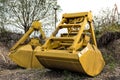 Coal handling crane buckets. Royalty Free Stock Photo