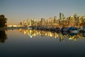 Coal Harbor Stanley Park Vancouver Twilight Royalty Free Stock Photo