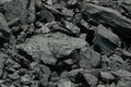 Raw coal in a coal mine