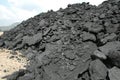 Raw coal in a coal mine