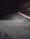 Coal highwall nightshift Royalty Free Stock Photo