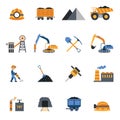 Coal Industry Icons Royalty Free Stock Photo