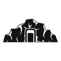 Coal industry mine icon, simple style