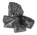 Coal isolated on white background Royalty Free Stock Photo