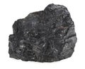 Coal isolated on white background, close up. Natural black hard coal. Diamond coal. Metallurgical anthracite coal Royalty Free Stock Photo