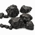 Coal, isolated on white background Royalty Free Stock Photo