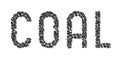 Coal lettering on white background - 3D illustration Royalty Free Stock Photo