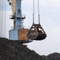 Coal loading crane, bulk Royalty Free Stock Photo