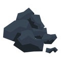 Coal lode icon, isometric style