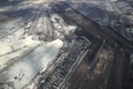Coal mine, aerial view Royalty Free Stock Photo