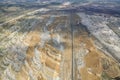 Coal mine, aerial view Royalty Free Stock Photo