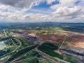 Coal Mine in Aerial View Royalty Free Stock Photo