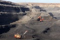 Opencast coal mining in a modern quarry