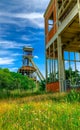 Coal mine pithead winding gear Royalty Free Stock Photo