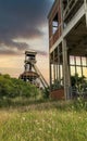 Coal mine pithead winding gear Royalty Free Stock Photo