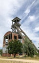 Coal mine pithead winding gear