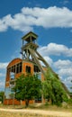 Coal mine pithead winding gear Royalty Free Stock Photo