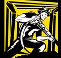 Coal miner with rock drill Royalty Free Stock Photo