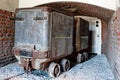 Coal mining cart, wagon, Marcinelle, Charleroi, Belgium Royalty Free Stock Photo