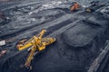 Coal mining at an open pit Royalty Free Stock Photo