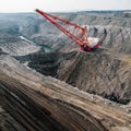 Coal mining in open pit Royalty Free Stock Photo