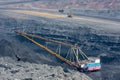 Coal mining in open pit Royalty Free Stock Photo