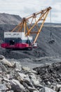 Coal mining in open pit Royalty Free Stock Photo