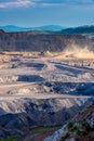 Coal mining in open pit Royalty Free Stock Photo