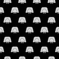Coal mining seamless pattern isolated on black background Royalty Free Stock Photo