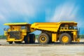 Coal mining truck on parking rod, Super dump truck, Heavy equipment Royalty Free Stock Photo