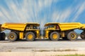 Coal mining truck on parking rod., Super dump truck. Royalty Free Stock Photo