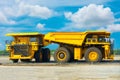 Coal mining truck on parking rod, Super dump truck, Heavy equipment Royalty Free Stock Photo