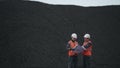 Coal mining worker open pit