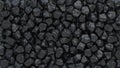 Coal pieces covers the screen, 3D rendering