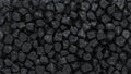 Coal pieces covers the screen, 3D rendering