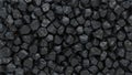 Coal pieces covers the screen, 3D rendering