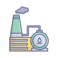 coal plant Vector Icon which can easily modify or edit Royalty Free Stock Photo