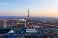 Coal power plant aerial view Royalty Free Stock Photo