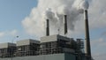 Coal Power Plant Emitting Carbon Dioxide from Smokestacks