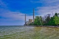 Edgewater Coal power plant on the shores of Lake Michigan in Sheboygan Royalty Free Stock Photo