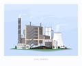 Coal power plant supply electricity to the factory and city Royalty Free Stock Photo