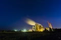 Coal Power Station At Night Royalty Free Stock Photo